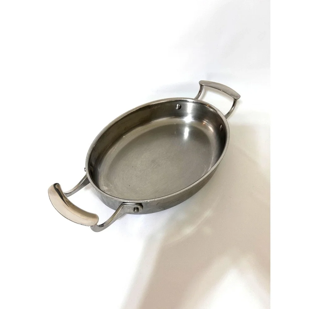 Commercial Vollrath Stainless Steel Oval Au Gratin Display Pan Miramar 49420